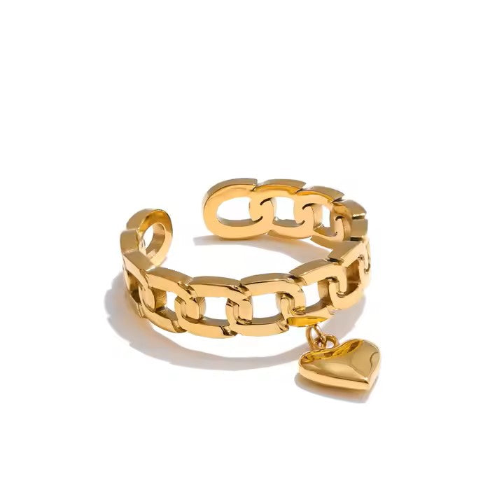 Linked Heart Ring