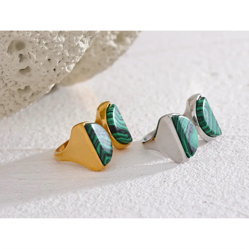 Malachite Stone Ring