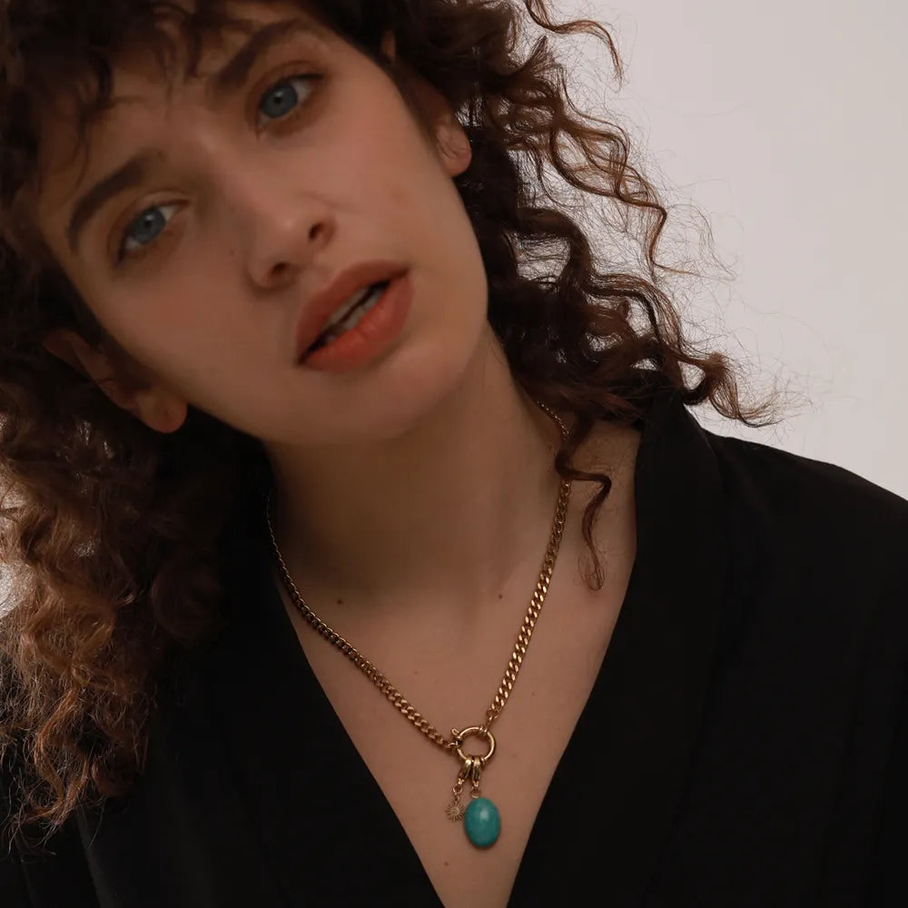 Frenchy Gem Stone Necklace